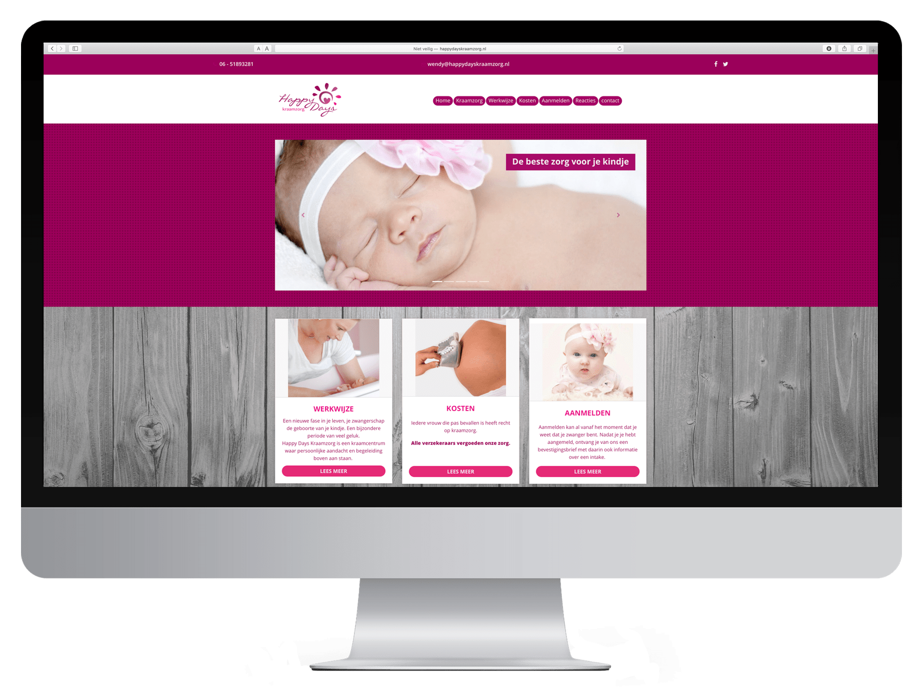 happy days kraamzorg nieuwe website vergelijk pc makeover