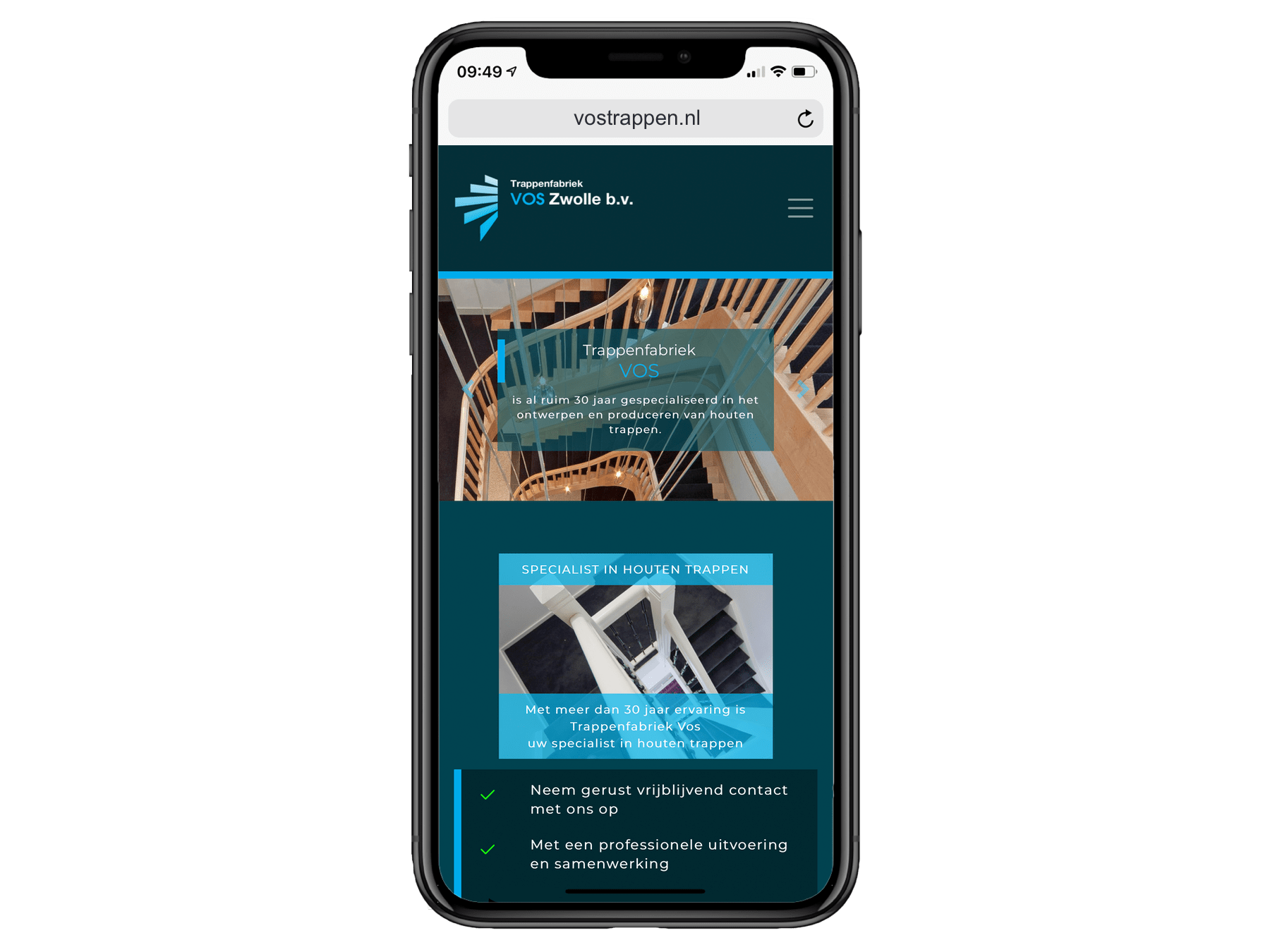 trappenfabriek vos zwolle nieuwe website vergelijk mobiel makeover